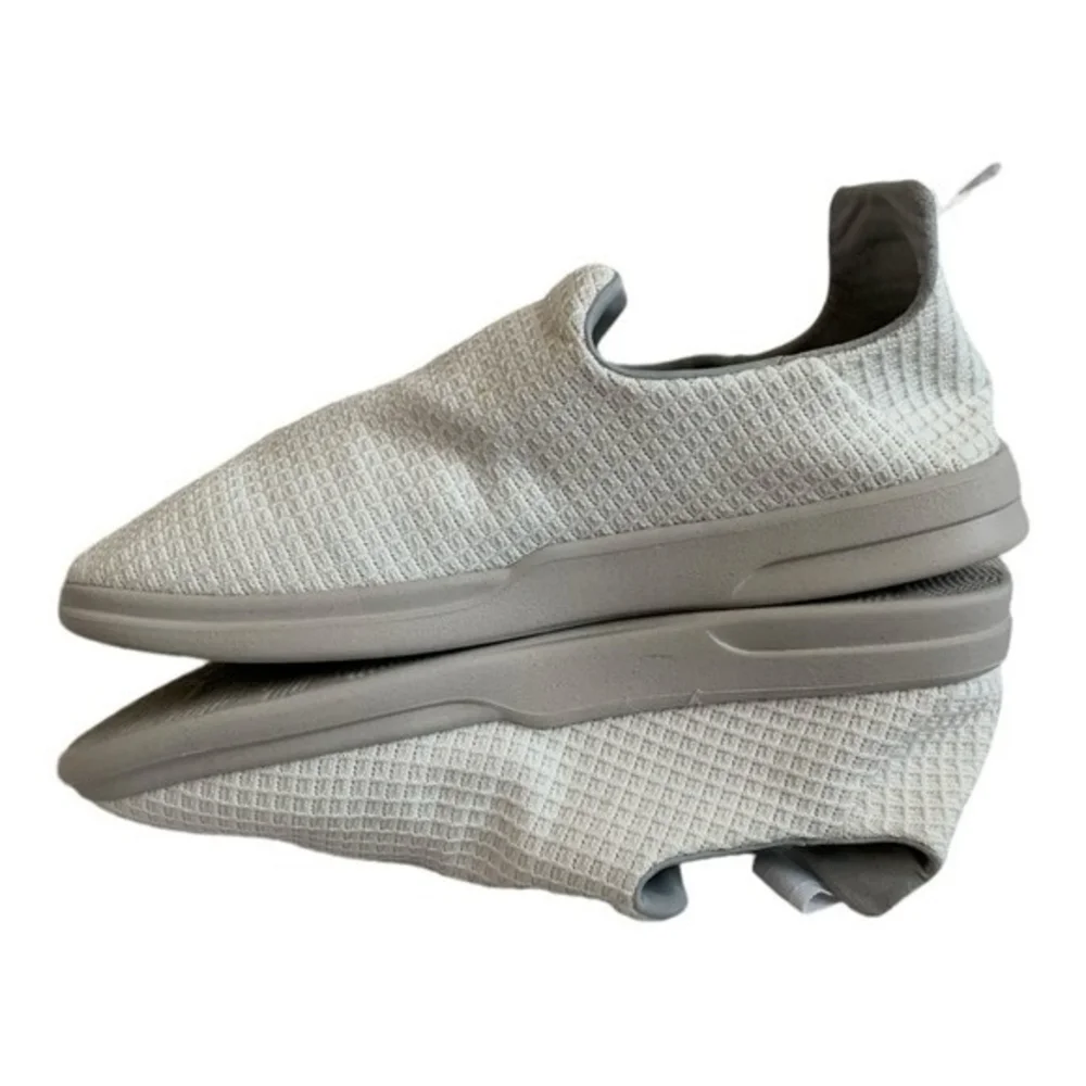 LUSSO CLOUD Jet Matte White Men’s Slip-On Waffle Canvas Shoes Size 13